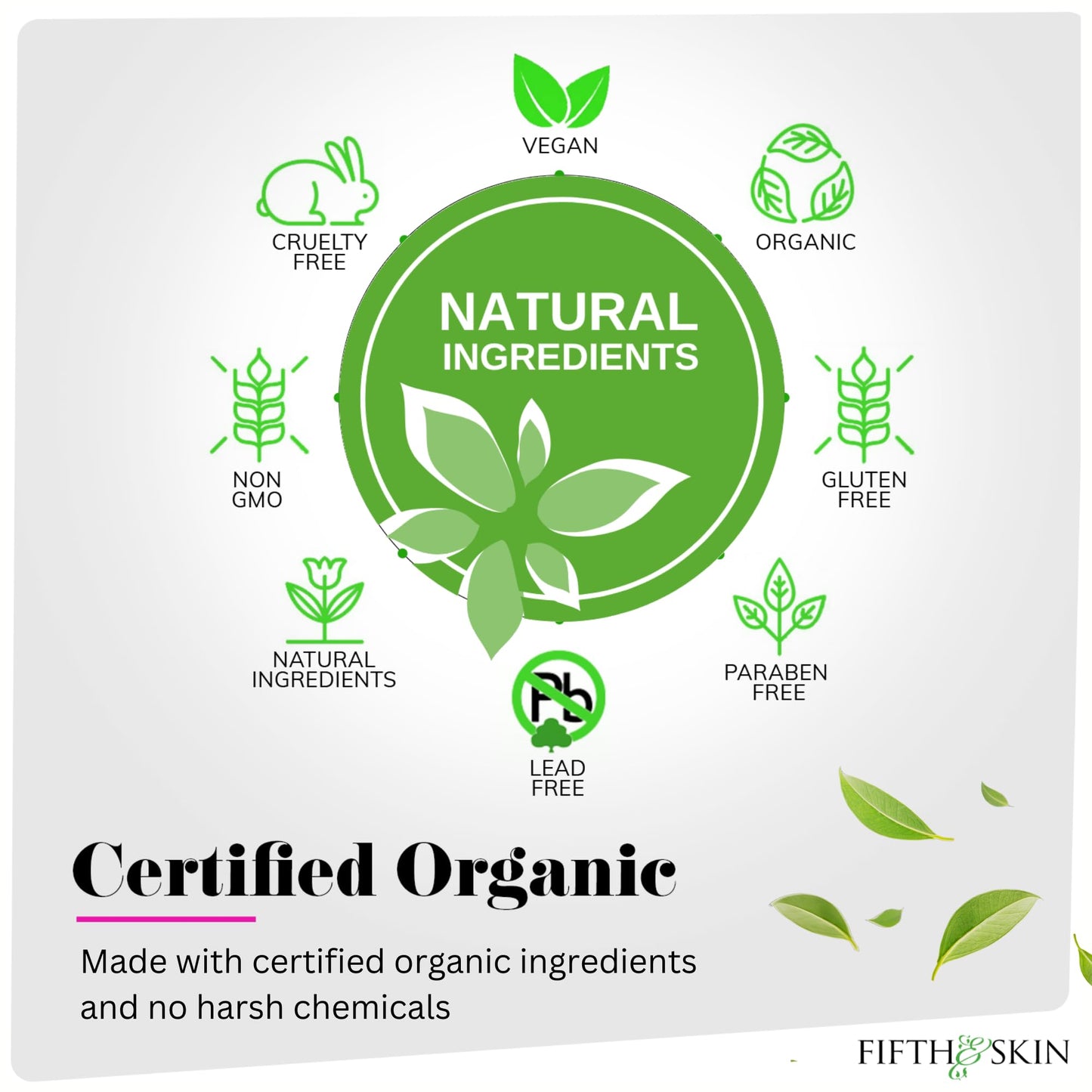 Fifth & Skin BOTANICAL Lipstick (POMEGRANATE) | Vegan | Natural | Organic | Certified Cruelty Free | Paraben Free | Petroleum Free | Healthy |