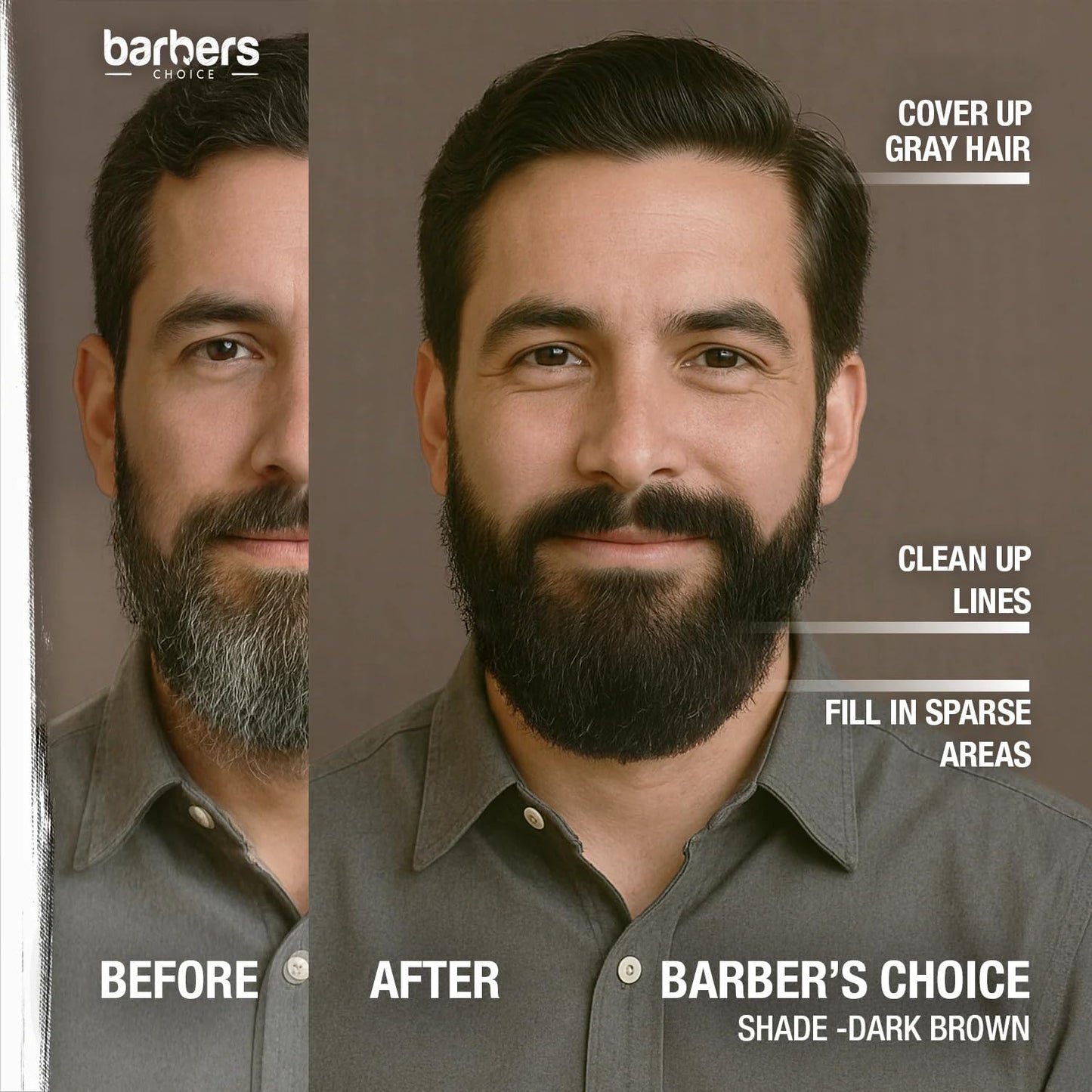 Godefroy Barbers Choice 3 Application Beard and Mustache Color, Medium/Light Brown, 0.3 Pound