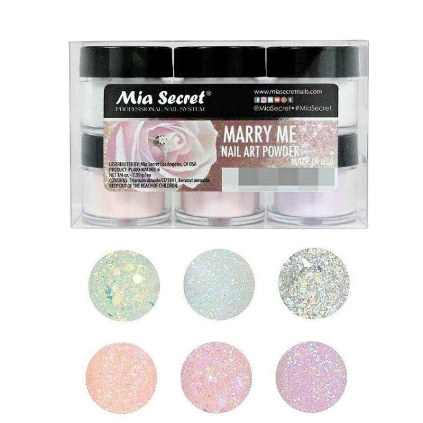 Mia Secret Polymer Marry ME 6 pcs Acrylic Collection Beauty & Personal Care Mia Secret