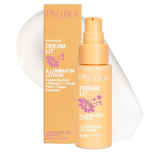 Pacifica Dreamlit Illuminating Facial Lotion - Vitamin C & Niacinamide Brightening Moisturizer for Radiant Glow - Natural Dewy Finish Hydrates