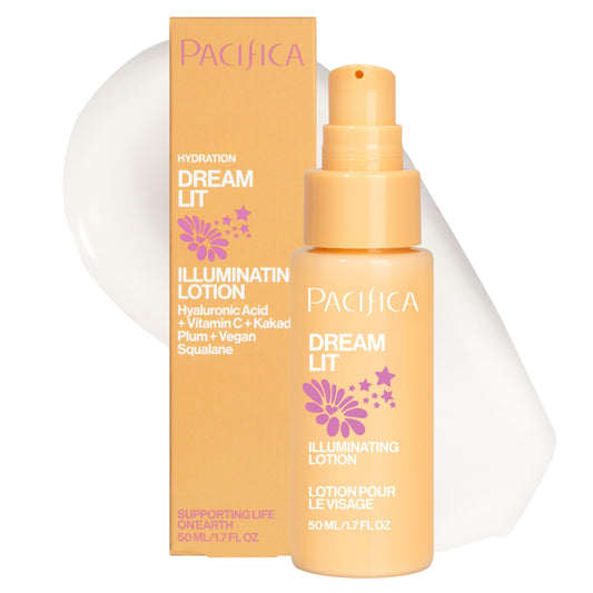 Pacifica Dreamlit Illuminating Facial Lotion - Vitamin C & Niacinamide Brightening Moisturizer for Radiant Glow - Natural Dewy Finish Hydrates Beauty & Personal Care Pacifica