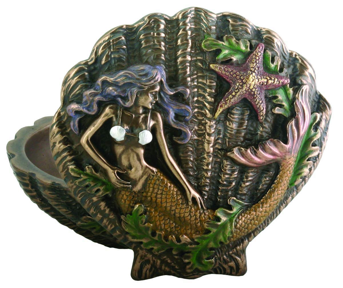 Mermaid Shell Box Jewelry Accessory Holder