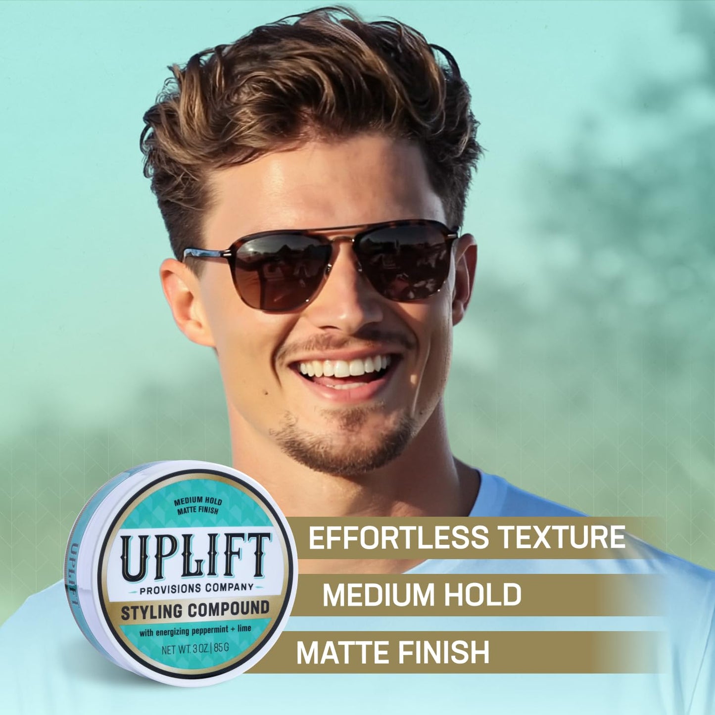 Uplift Provisions Company Styling Compound - Hair Clay Pomade with a Natural, Matte Finish and Medium Hold - Versatile Styling Clay for Men or Women 3