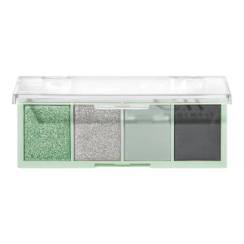 e.l.f. Mini Melt Eyeshadow, Pigment-packed, Eyeshadow Quad Featuring A Mix of Matte & Shimmer Shades, On-The-Go Size, Vegan & Cruelty-Free, Mint To Be