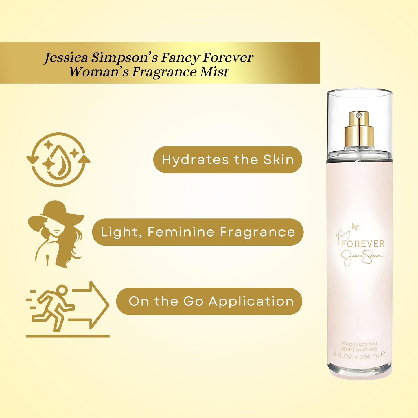 Jessica Simpson Fancy Forever Women Frangrance Mist 8 oz, Z8973W