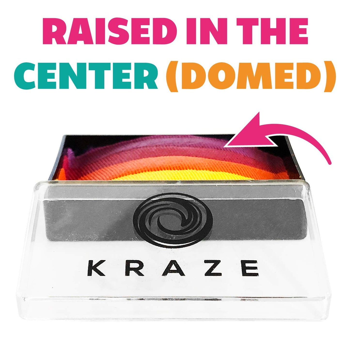 Kraze FX Dome Stroke - Daffodil by Linnea (25 gm), Professional 1-Stroke Split Cake, Hypoallergenic, Non-Toxic, Water Activated Face & Body Painting