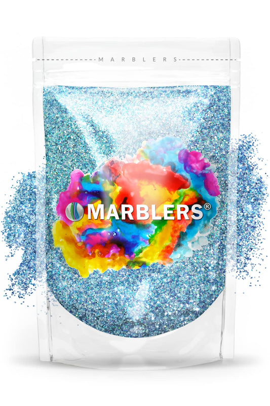 MARBLERS Holographic Glitter [Unicorn Blue] 3oz (85g) | Fine | Non-Toxic, Vegan, Cruelty-Free | Face, Body, Eyeshadow, Hair, Festival, Party Makeup |