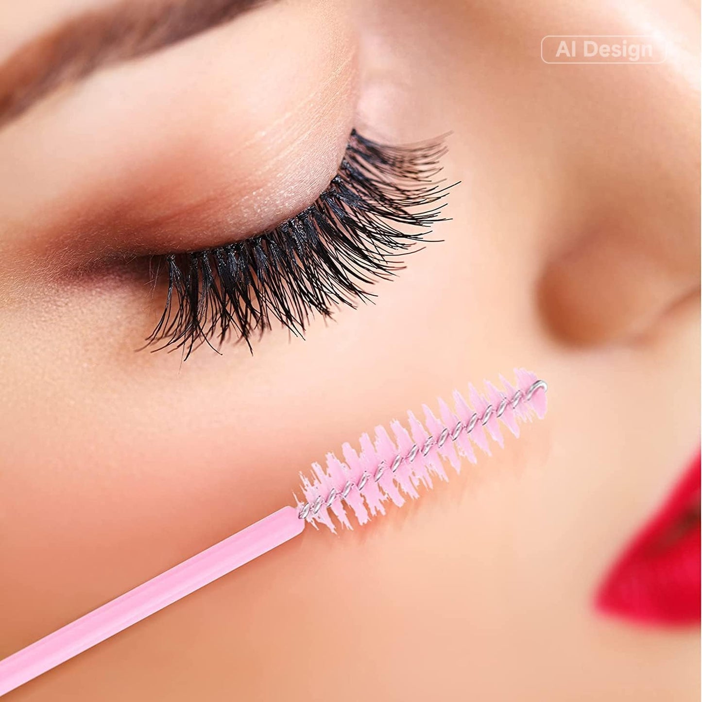Disposable Eyelash Mascara Brushes Wands Applicator Makeup Kits 100 Pack (Baby Pink) Beauty and Personal Care G2PLUS