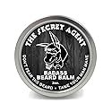 Badass Beard Care Beard Balm - Secret Agent Scent, 2 oz - All Natural Ingredients, Keeps Beard and Mustache Full, Soft and Healthy, Reduce Itchy