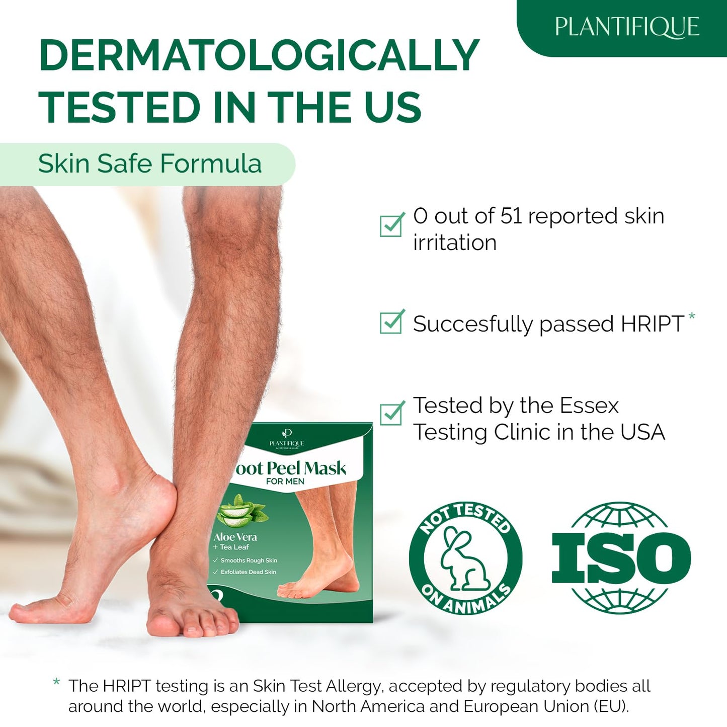 PLANTIFIQUE Foot Peeling Mask 2 Pack for Men | Dermatologically Tested Repairs Heels & Removes Dry Dead Skin for Baby Soft Feet | Exfoliating Foot Beauty and Personal Care PLANTIFIQUE