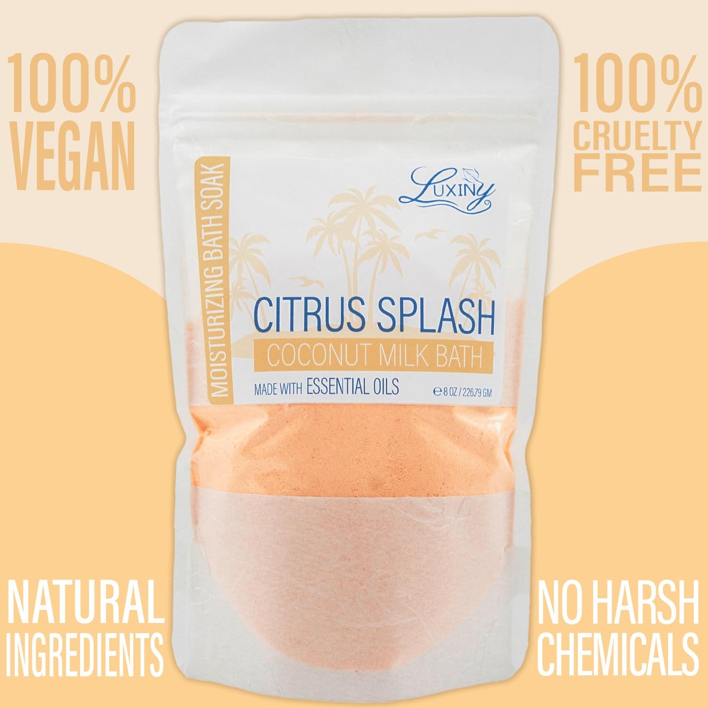 Luxiny Vegan Milk Bath Soak Made with Moisturizing Coconut Milk Powder, Essential Oil, & Sweet Almond Oil for Bath Bomb Dust Soothing Fizz & Relaxing…