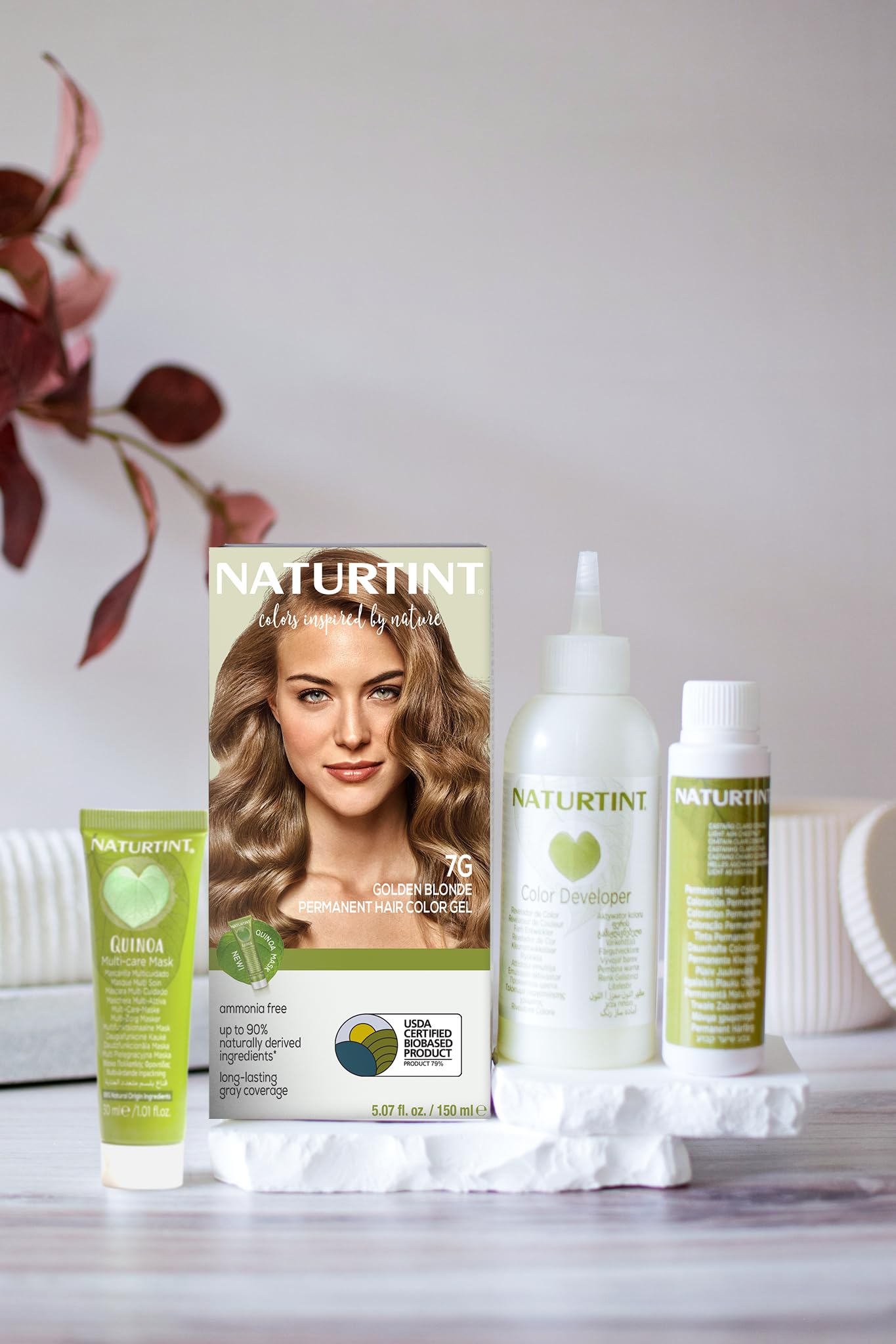 Naturtint 7G Golden Blonde Permanent Hair Color (Pack of 6), Ammonia Free, Vegan, Cruelty Free, up to 100% Gray Coverage, Long Lasting Results