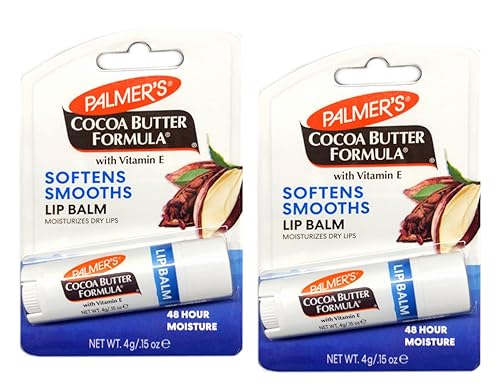 Palmer's Cocoa Butter Formula Lip Balm, All-Day Moisturization, Beach Bag Must-Have, Hydrates Dry, Cracked Lips (Pack of 2)