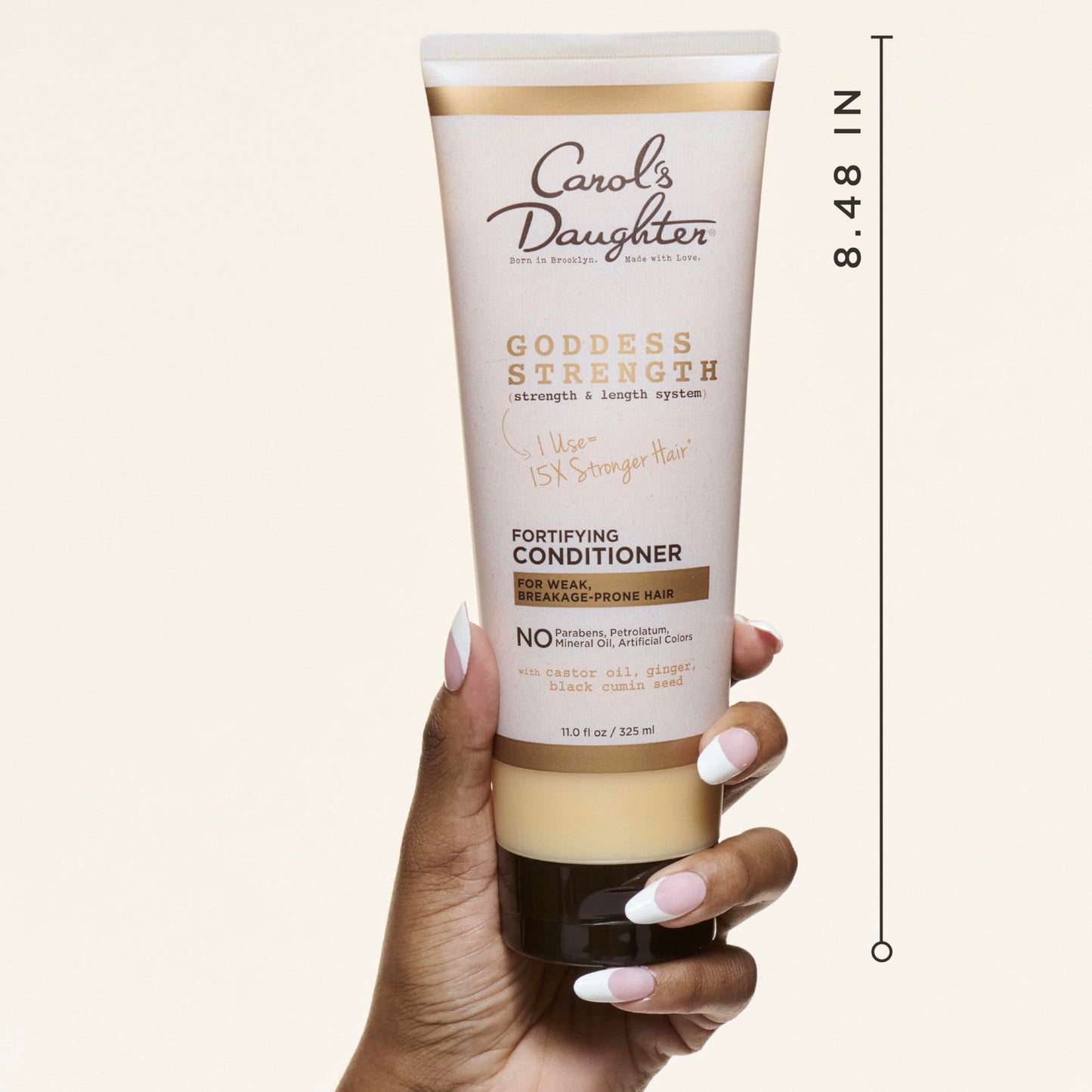Carol's Daughter Goddess Strength Conditioner 11oz – Sulfate-Free with Castor Oil, Fortifies Weak Wavy, Coily & Curly Hair