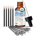Sky Organics - USDA Organic Castor Oil Eyelash Serum (1 fl oz/30 mL) Brown Glass Bottle for UV Protection - Fuller-Looking Eyebrow & Lash Serum