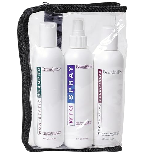 Gentle Wig Care Set, Non-static Shampoo, Wig Conditioner & Hair Spray For Synthetic & Natural Hair Wigs, Value Pack