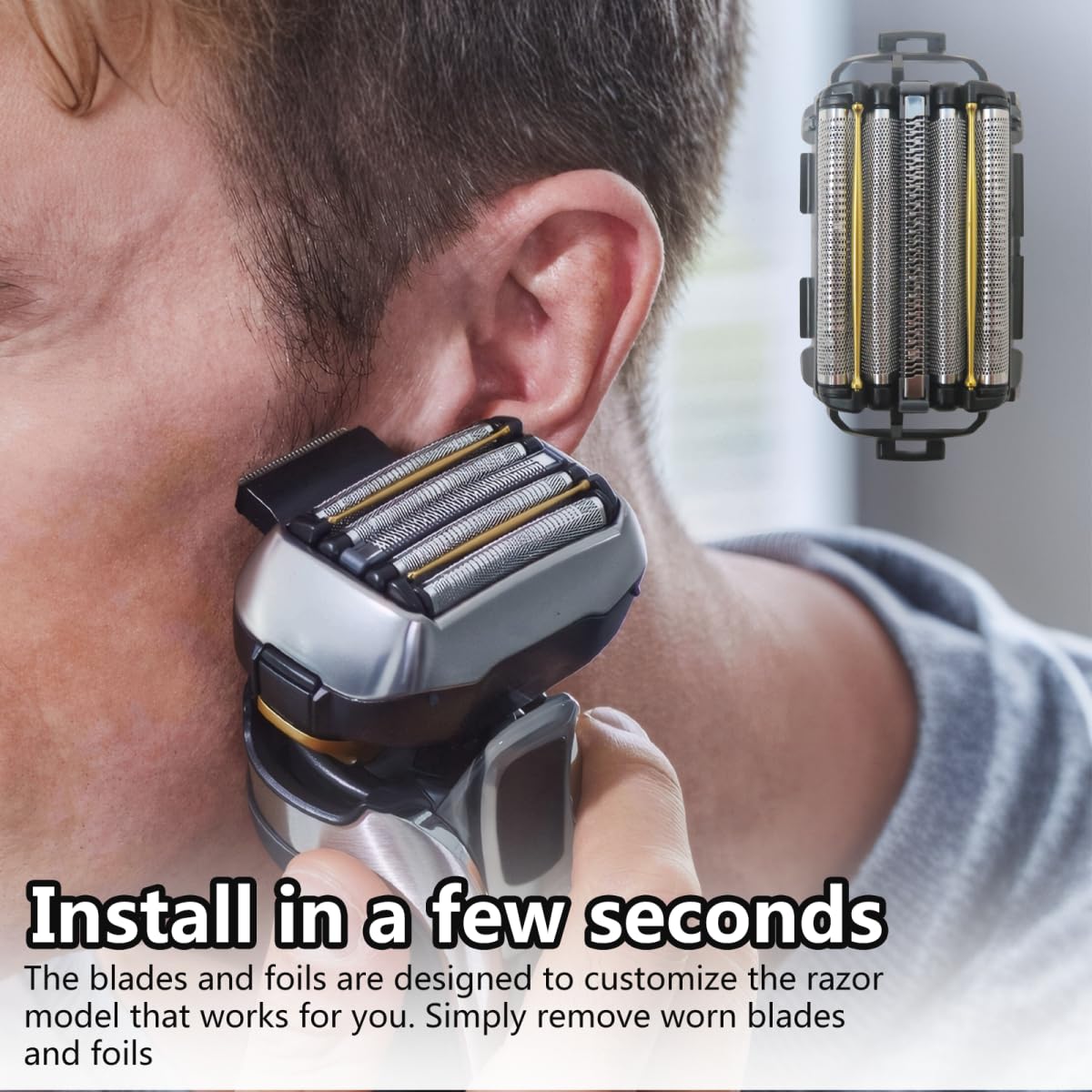 Performance Shaver Head ES9038 Blade Replacement Compatible with Panasonic ARC 5 Blade Shavers All Models,ES-CLV9A, ES-CLV9B, ES-CLV9C, ES-CLV9CX Beauty and Personal Care XSPANDER