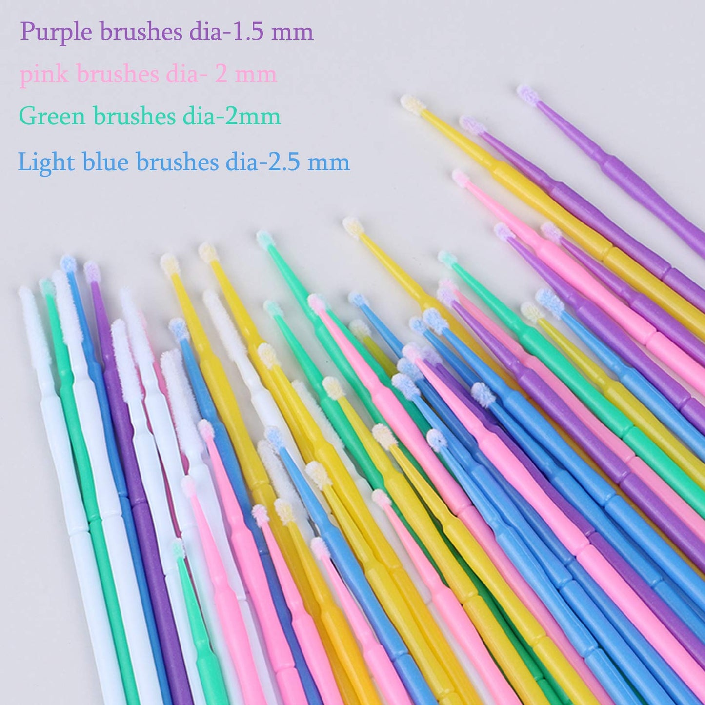500 PCS Disposable Micro Applicator Brush, Gelme Nutri Micro swabs,Head Bendable Ultrafine Eyelash Extension Brushes for Makeup and Personal Care