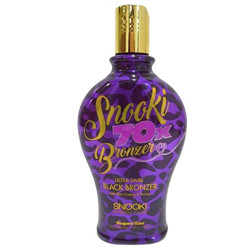 Supre Snooki Ultra Dark 70X Black Bronzer Tanning Lotion 12 ounces, Black Walnut, Henna and DHA with Aloe Vera. Paraben and Gluten Free