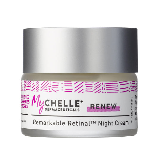MyChelle Dermaceuticals Remarkable Retinal Night Cream Nutrient-Rich Moisturizer with Vitamin A Retinaldehyde for All Skin Types, Cruelty Free, Vegan