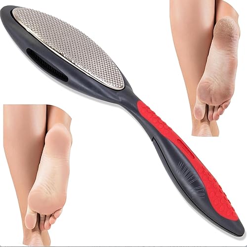 Made in Germany Double Sided Metal Foot File - Stainless Steel Feet Callus Remover - Feet Scrubber Dead Skin - Heel Scraper Cracked Heels Repair