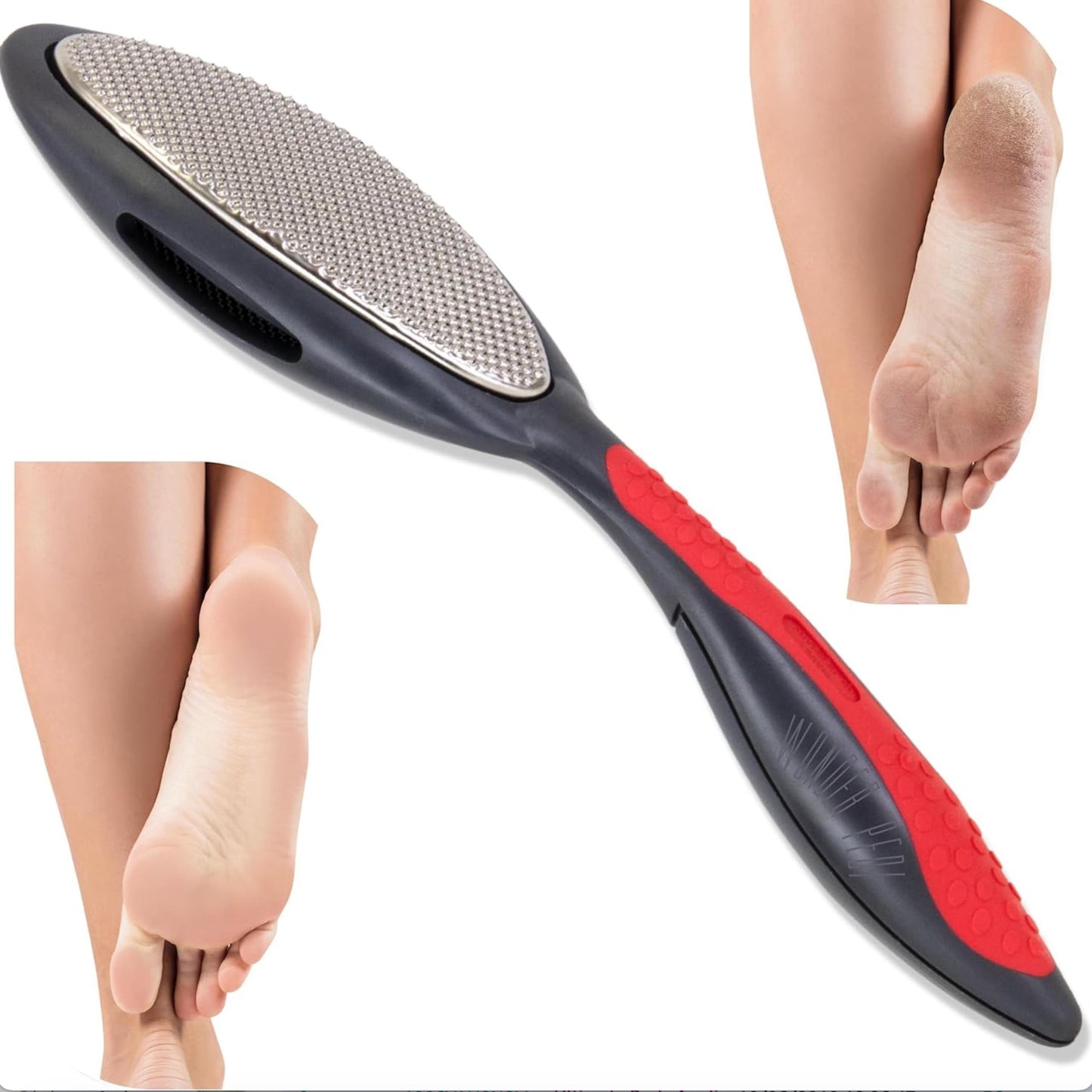 Made in Germany Double Sided Metal Foot File - Stainless Steel Feet Callus Remover - Feet Scrubber Dead Skin - Heel Scraper Cracked Heels Repair