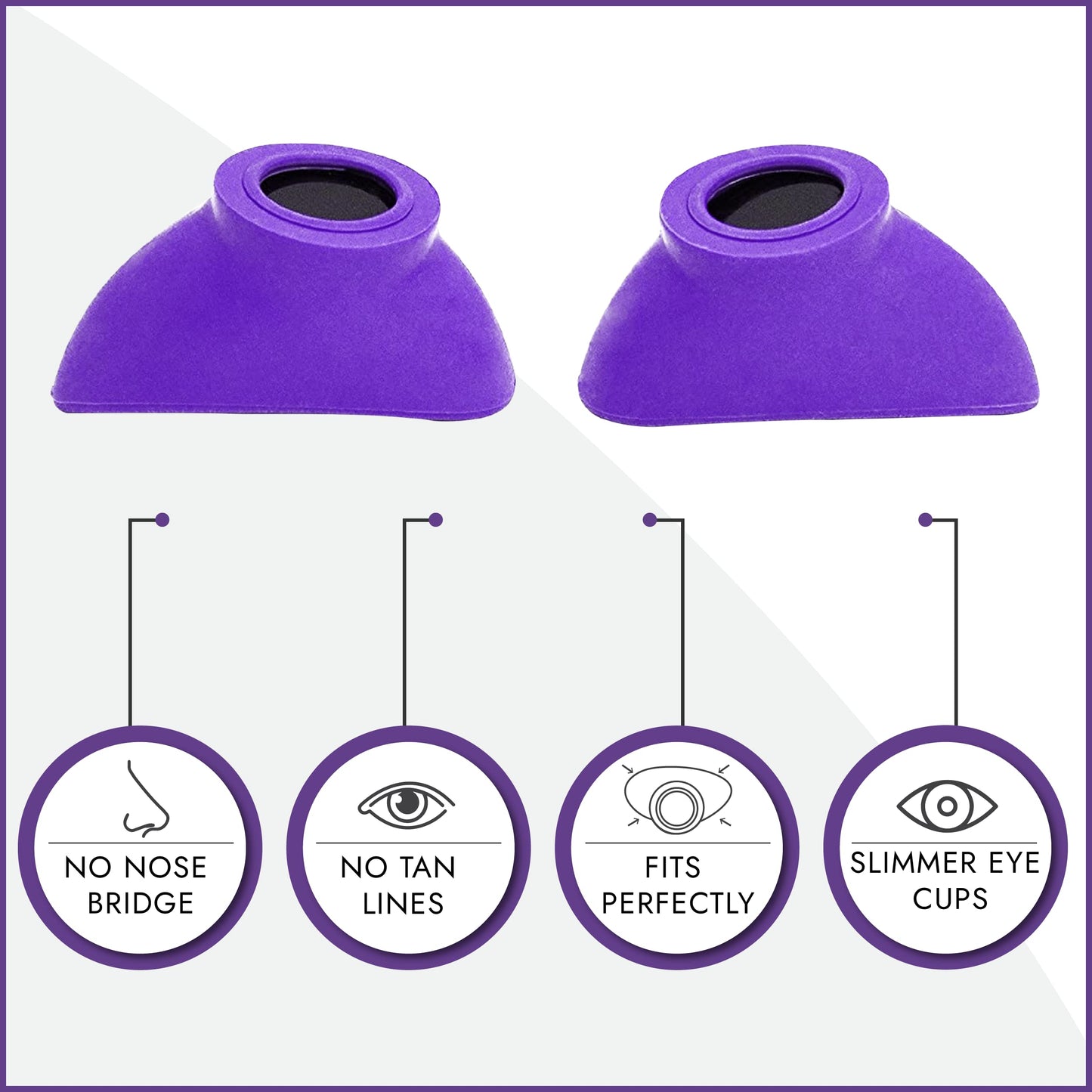 Super Sunnies Slim Flex Strapless FDA Compliant UV Eye Goggles - Purple Beauty and Personal Care Super Sunnies