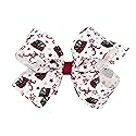 Divine Creations Girls' Collegiate Themed Game Day Logo Print Hair Bow by Wee Ones on a WeeStay Clip, Classic Grosgrain, Medium, Alabama