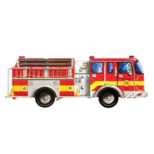 Melissa & Doug Fire Truck Jumbo Jigsaw Floor Puzzle (24 pcs, 4 feet Long) - FSC Certified