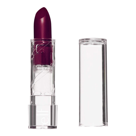 e.l.f. SRSLY Satin Lipstick, Silky, Smooth, Pigmented, Long Lasting, Provides Intense Color Payoff, Sugarplum, 10 Shades, Easy To Apply, 0.16 Oz