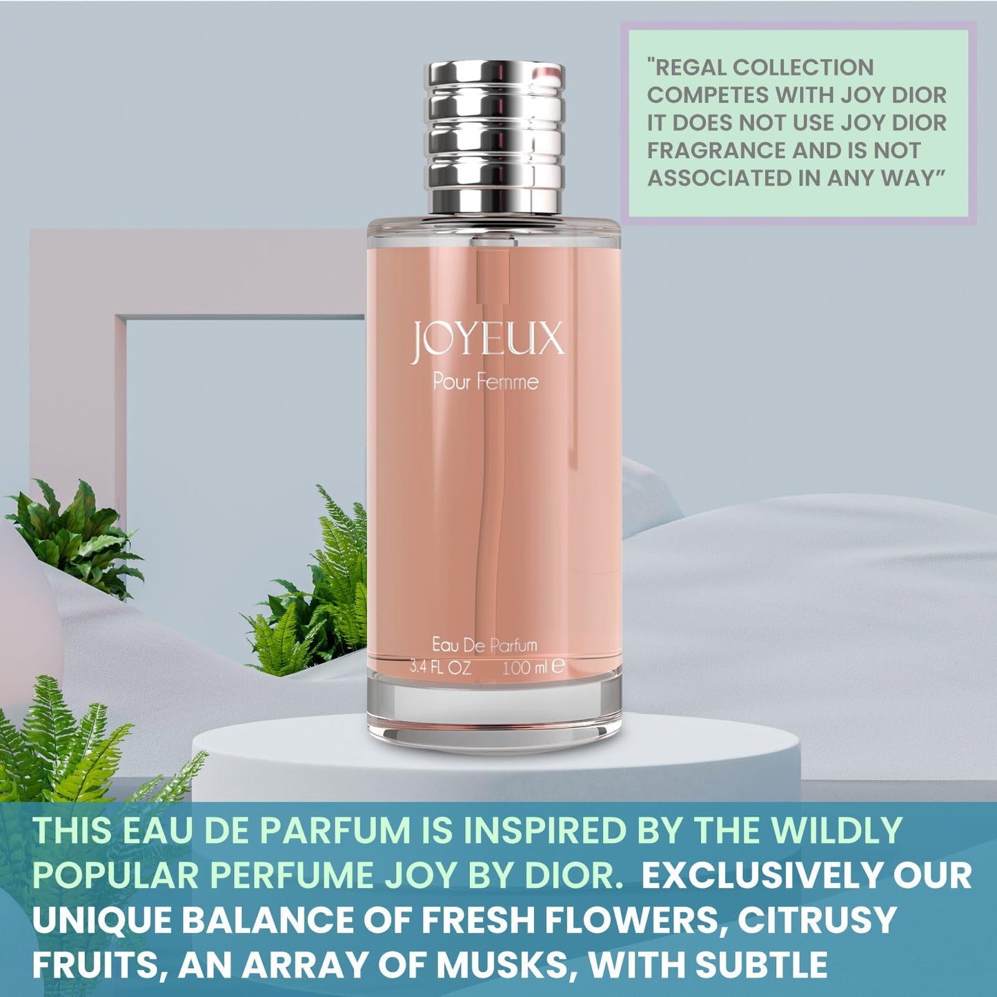 Regal Fragrances Perfume for Women - INSPIRED by A WORLD RENOWED WOMEN'S PERFUME - Bergamot, Jasmine, Musk, Patchouli - Fresh, Feminine, Soft