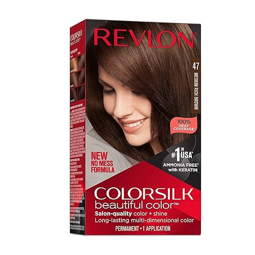 Revlon ColorSilk Hair Color, Medium Rich Brown [47] 1 ea
