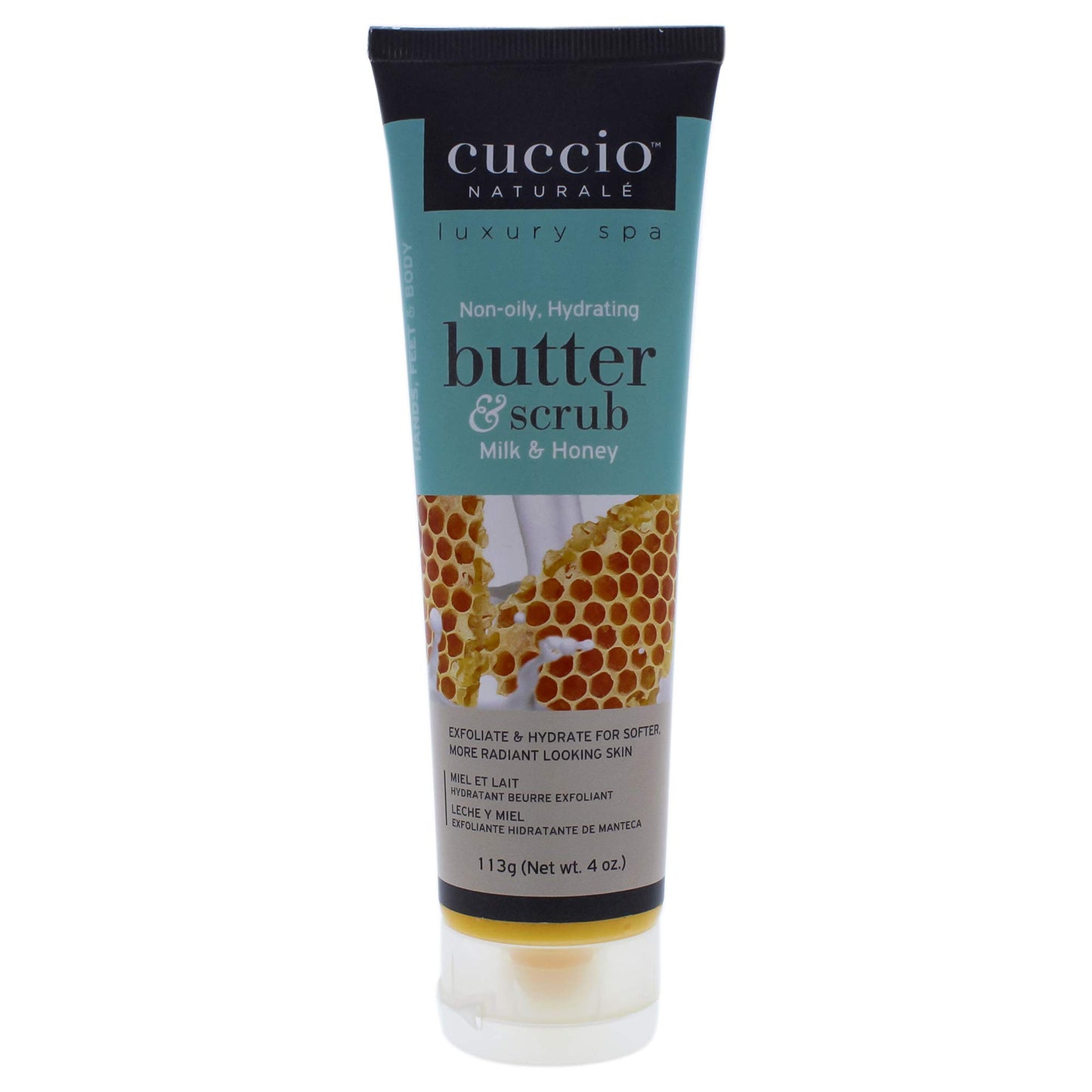 Cuccio Naturale Butter Scrub - Exfoliates And Hydrates - For Softer, Radiant Looking Skin - Infuses Moisture Into Dry Skin - Non-Oily 24 Hour