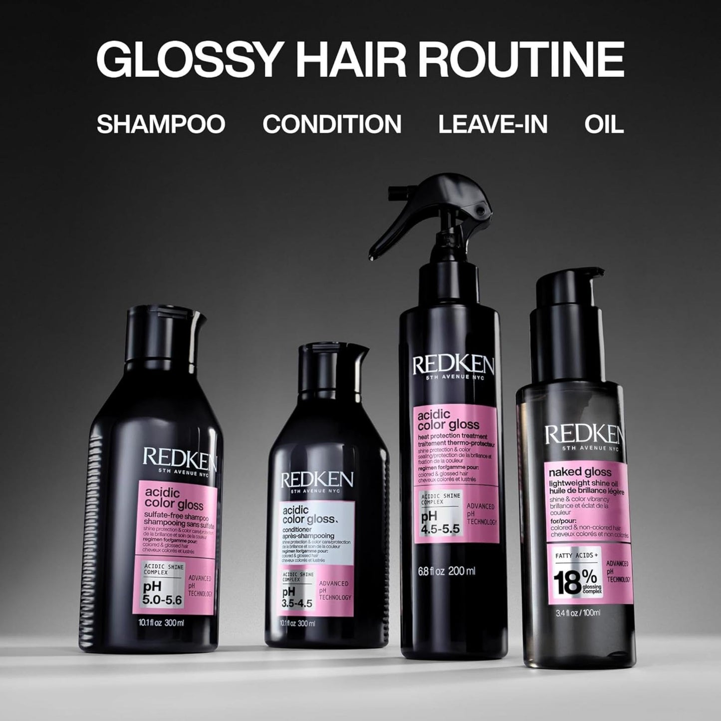Redken Acidic Color Gloss Heat Protection Leave-In Treatment Spray For Color Treated Hair - Conditions and Adds Hair Shine, Heat Protectant Leave In