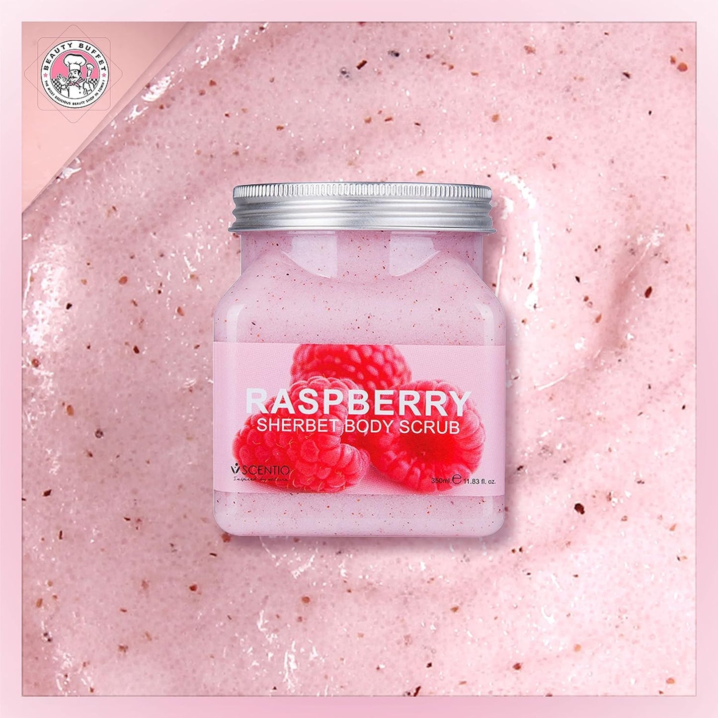 SCENTIO RASPBERRY PORE MINIMIZING SHERBET SCRUB 350 ML.