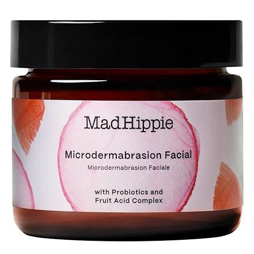Mad Hippie MicroDermabrasion Facial - Exfoliating Face Scrub with Probiotics + AHA Fruit Acid Complex, Light Citrus Scent, 2.1 Fl Oz