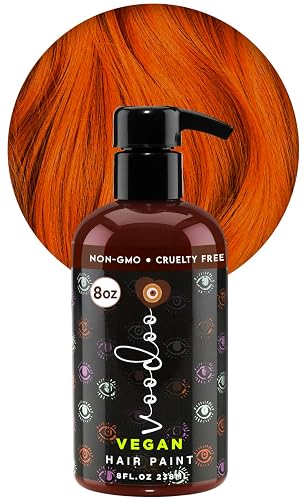 MOEHAIR Semi-Permanent Hair Color | Cowboy Copper Hair Dye 8 Oz | No Ammonia, Sulfate or Paraben | Vegan & Cruelty-Free | Voodoo Venetian Red Copper