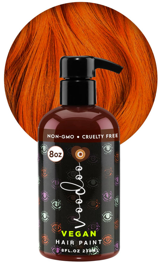 MOEHAIR Semi-Permanent Hair Color | Cowboy Copper Hair Dye 8 Oz | No Ammonia, Sulfate or Paraben | Vegan & Cruelty-Free | Voodoo Venetian Red Copper