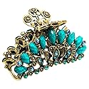 Fashion & Lifestyle Large Metal Alloy Hair Claw Jaw Clip for Women and Girls - Pretty Strong Clamp Non-Slip Barrette Hair Updo Grip Bath Accessories