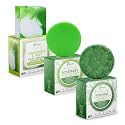 Solid Rice Protein Shampoo, Conditioner and Body Wash Bundle | Shampoo, Conditioner & Wash Bars For Hair and Body w/All Natural Essential Oils & Zero