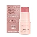 Mineral Fusion 3-in-1 Color Stick - Hydrating Cream Blush Tint for Cheek, Lip and Eye - Natural Multi Use Makeup (Rosette)