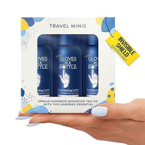 Gloves In A Bottle - Shielding Lotion for Dry Skin, Hand Lotion Travel Size, Protects & Restores Dry Cracked Skin (Travel Mini)