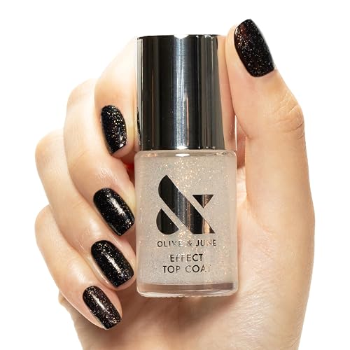 Olive & June Long Lasting Top Coat Nail Polish - Celestial Effect | Gel-Like Finish No Lamp Needed | Lasts up to 10 days | Salon-Quality at Home | Beauty & Personal Care Olive & June
