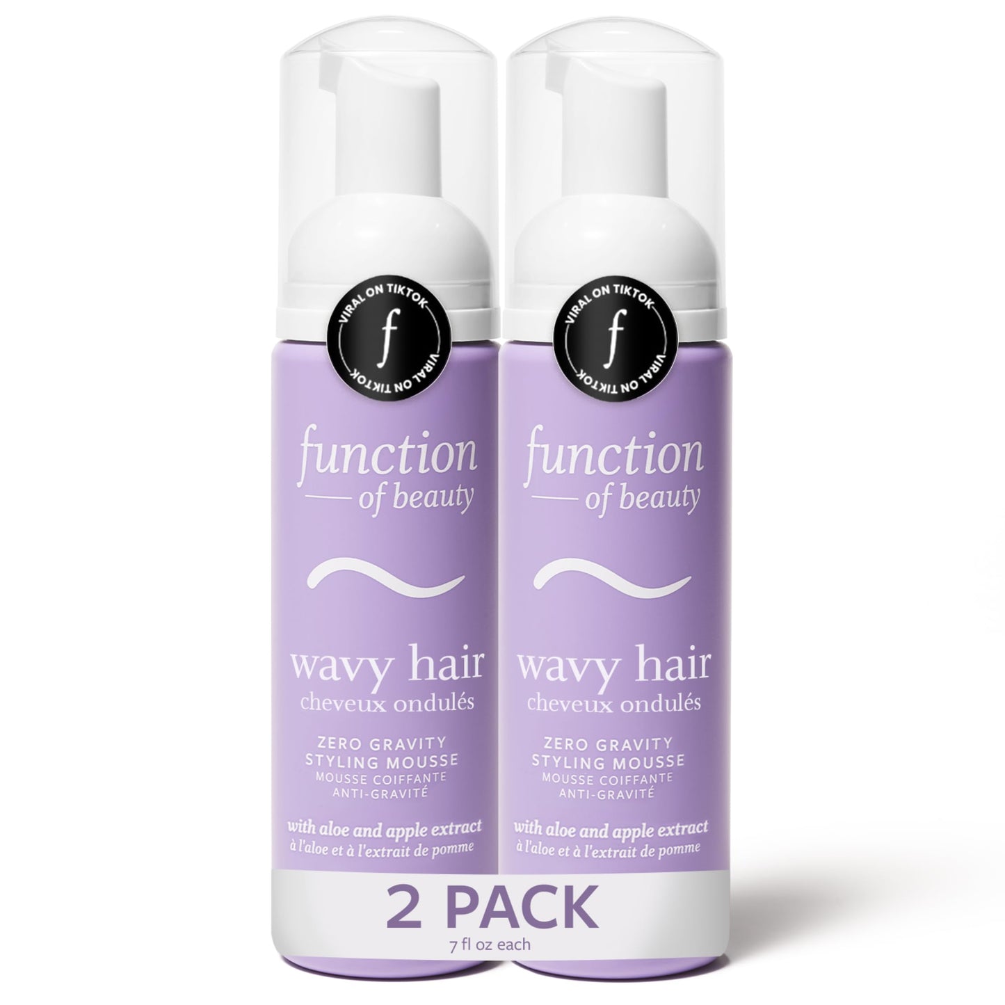 Function of Beauty Wavy Hair Mousse for Styling - Anti-Frizz Hair Styler Adds Volume & Defines Natural Waves - Volumizing & Texturizing Lightweight