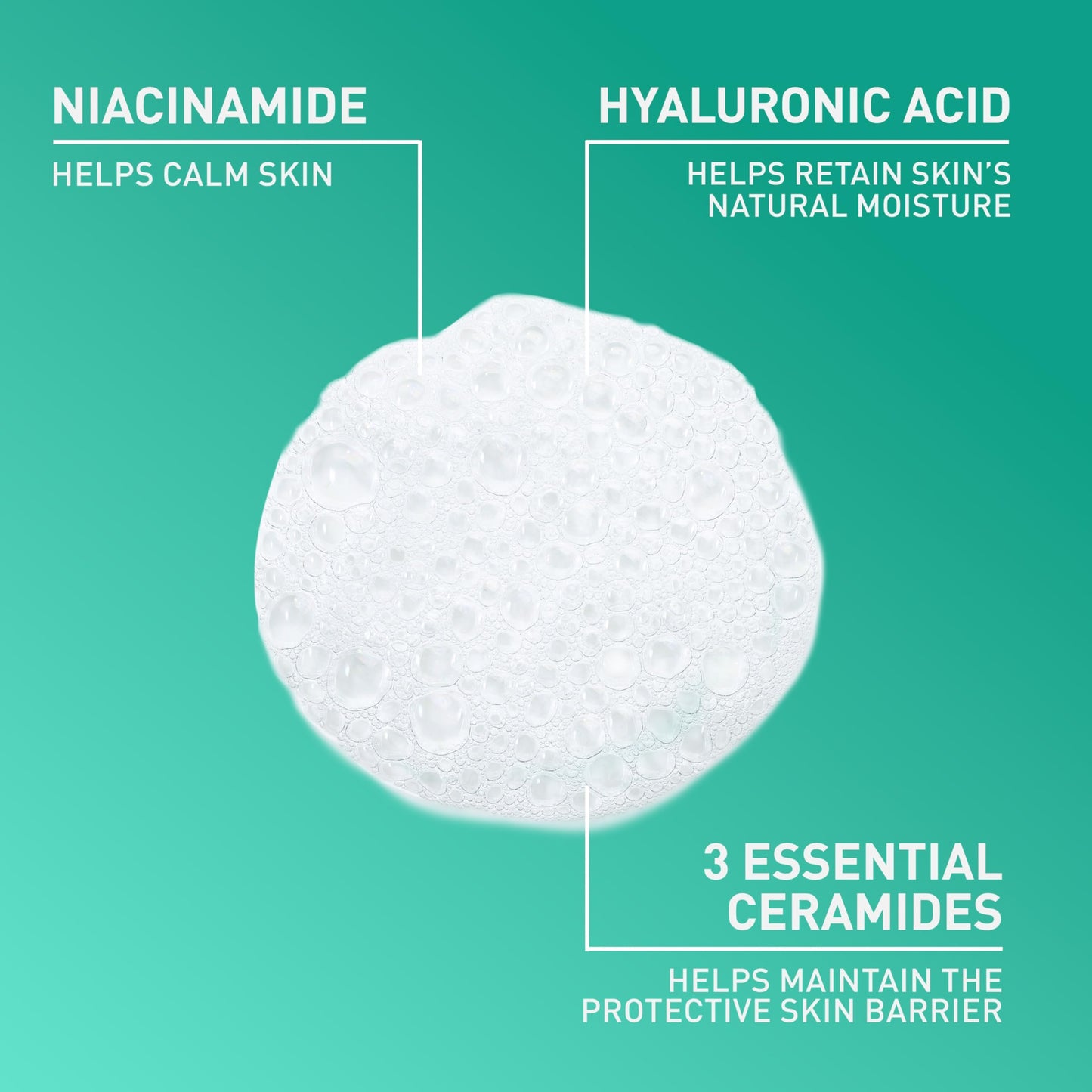 CeraVe Foaming Facial Cleanser, Daily Face Wash for Oily Skin, Hyaluronic Acid + Ceramides + Niacinamide, Fragrance Free & Paraben Free, Non-Drying