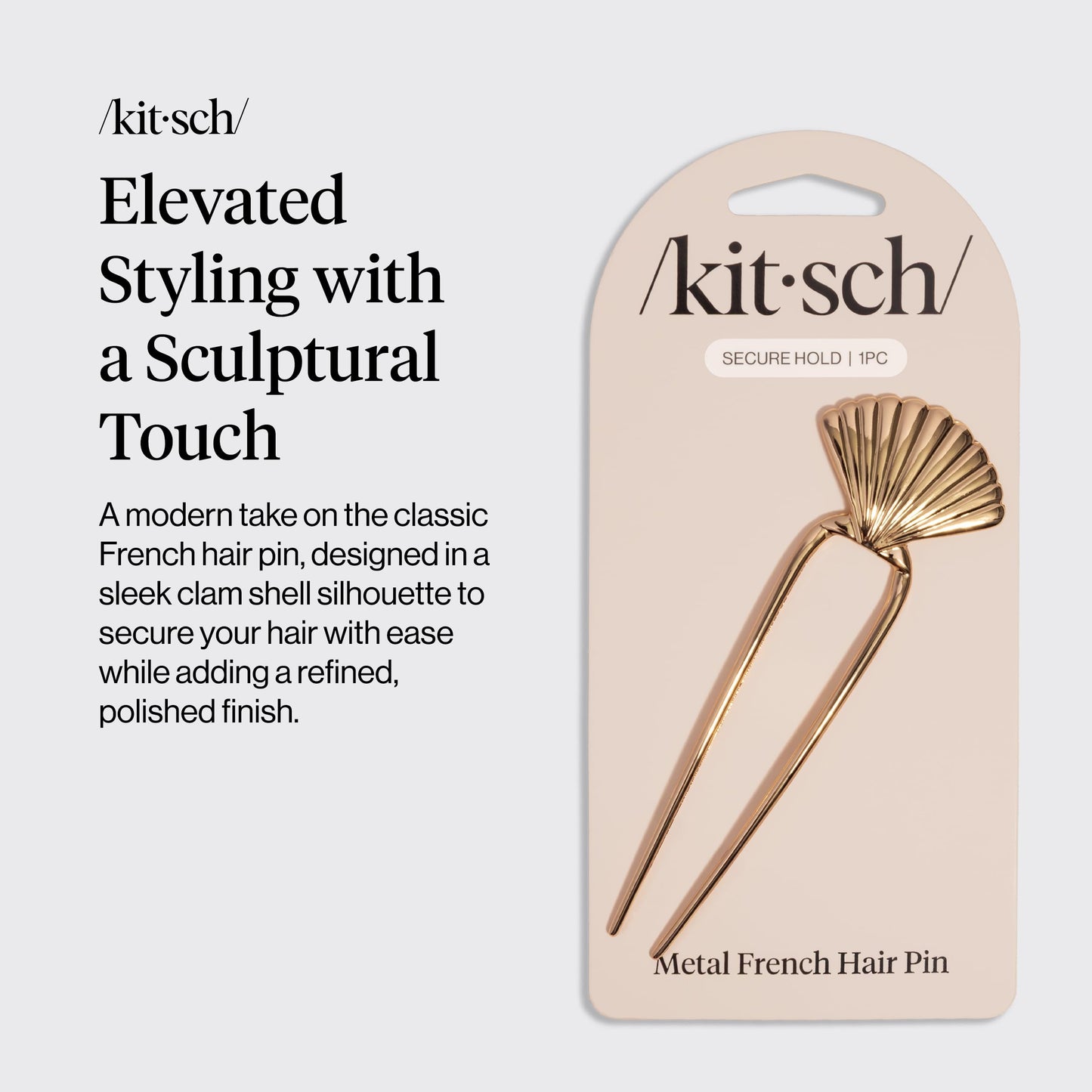 The Grinch x Kitsch Gold French Hair Pin with Bow Design - Durable Metal Hair Pin for Effortless Updos, Half-Up Style | Lightweight - 1pc Beauty and Personal Care Kitsch