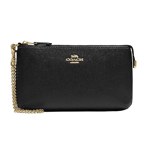 Coach Crossgrain Leather Wristlet w Chain