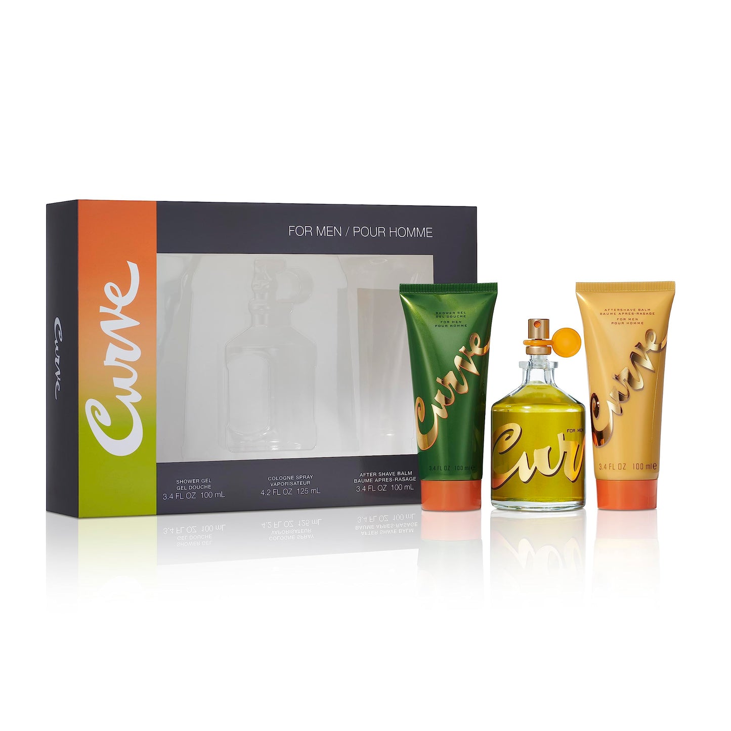 Curve for Men 3 Piece Fragrance Gift Set, Shower Gel, Aftershave Balm & Cologne, Spicy Woody Magnetic Scent for Day or Night, 4.2 fl oz Beauty & Personal Care Curve