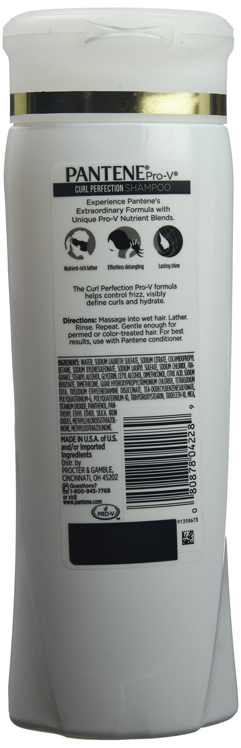 Pantene Pro-V Curl Perfection Shampoo, 12.6 fl oz , 4 Count