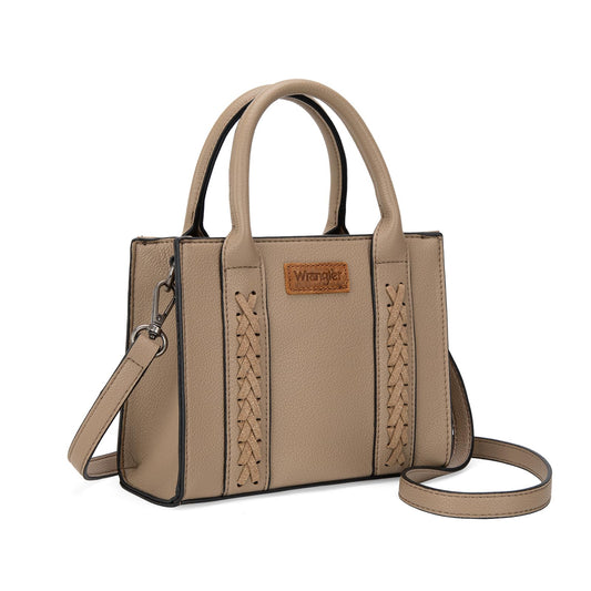 Wrangler Mini Tote Bag for Women Cute Small Satchel Purse Top-handle Handbag Crossbody Puese with Adjustable Strap Khaki WG70S-8120KH